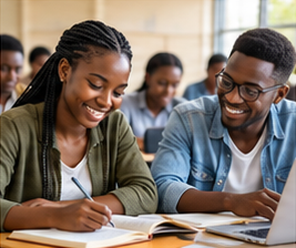 Students learning together in a classroom